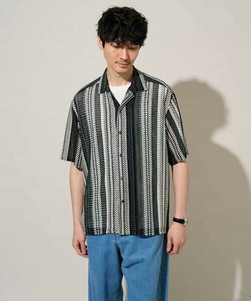 a.v.v / アー・ヴェ・ヴェ シャツ・ブラウス | 【洗濯機で洗える】ワイドストライプゴブソデオープンカラーシャツ | 詳細22