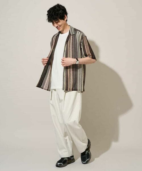 a.v.v / アー・ヴェ・ヴェ シャツ・ブラウス | 【洗濯機で洗える】ワイドストライプゴブソデオープンカラーシャツ | 詳細3