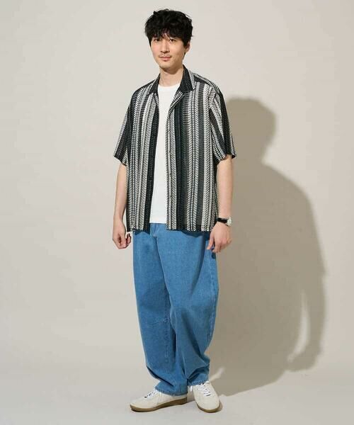 a.v.v / アー・ヴェ・ヴェ シャツ・ブラウス | 【洗濯機で洗える】ワイドストライプゴブソデオープンカラーシャツ | 詳細4