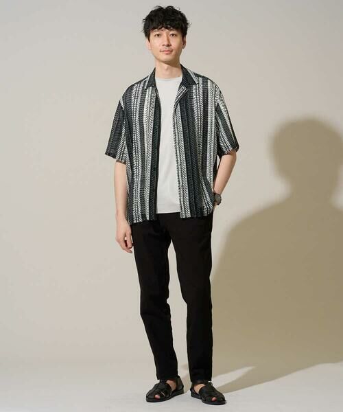 a.v.v / アー・ヴェ・ヴェ シャツ・ブラウス | 【洗濯機で洗える】ワイドストライプゴブソデオープンカラーシャツ | 詳細6