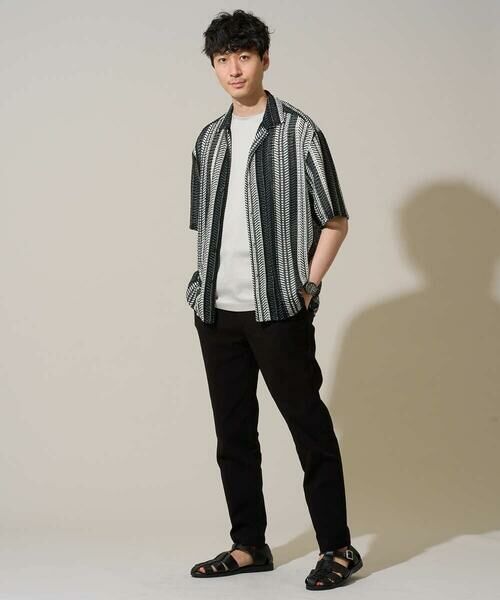 a.v.v / アー・ヴェ・ヴェ シャツ・ブラウス | 【洗濯機で洗える】ワイドストライプゴブソデオープンカラーシャツ | 詳細7