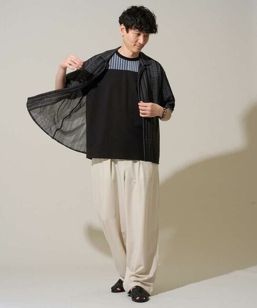 a.v.v / アー・ヴェ・ヴェ シャツ・ブラウス | 【洗濯機で洗える】ワイドストライプゴブソデオープンカラーシャツ | 詳細9