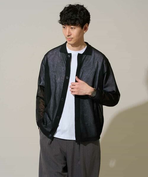 a.v.v / アー・ヴェ・ヴェ カーディガン・ボレロ | 【洗濯機で洗える】シアーニットカーディガン | 詳細14