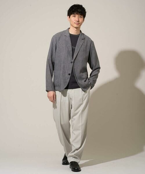a.v.v / アー・ヴェ・ヴェ セットアップ | 【イージーケア/洗濯機で洗える/吸水速乾/接触冷感/シワになりにくい】メランジテーラードジャケット | 詳細4