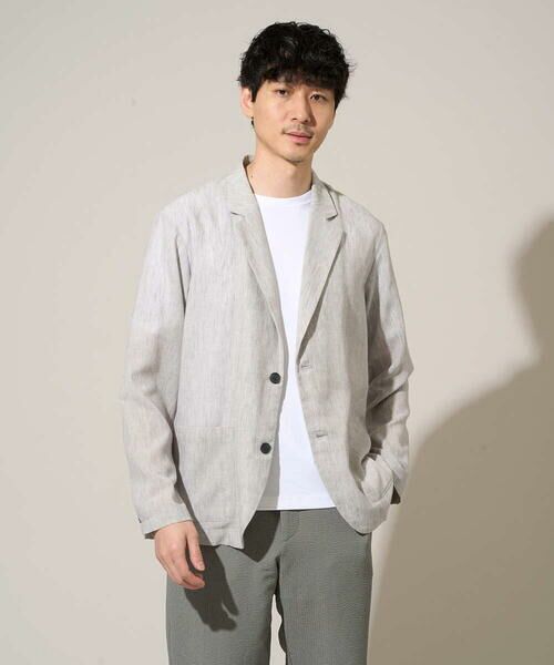 a.v.v / アー・ヴェ・ヴェ セットアップ | 【イージーケア/洗濯機で洗える/吸水速乾/接触冷感/シワになりにくい】メランジテーラードジャケット | 詳細8