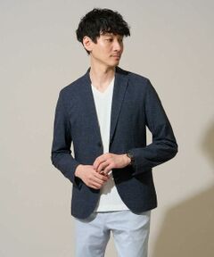 a.v.v / アー・ヴェ・ヴェ セットアップ | 【イージーケア/洗濯機で洗える/速乾/毛玉になりにくい/ストレッチ】サッカーハニカムプリントスマートジャケット