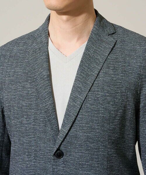 a.v.v / アー・ヴェ・ヴェ セットアップ | 【イージーケア/洗濯機で洗える/速乾/毛玉になりにくい/ストレッチ】サッカーハニカムプリントスマートジャケット | 詳細12