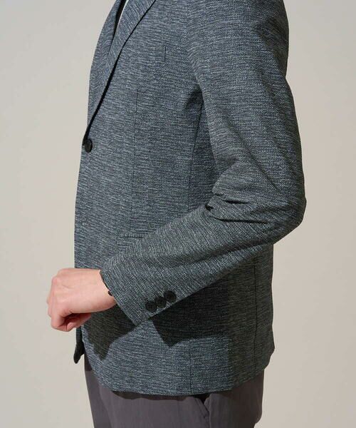 a.v.v / アー・ヴェ・ヴェ セットアップ | 【イージーケア/洗濯機で洗える/速乾/毛玉になりにくい/ストレッチ】サッカーハニカムプリントスマートジャケット | 詳細13