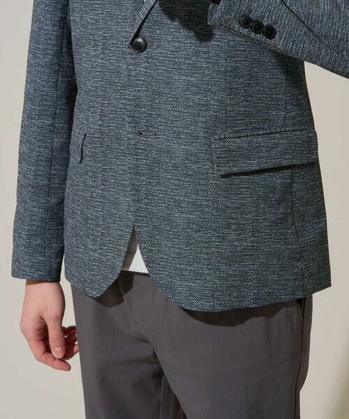 a.v.v / アー・ヴェ・ヴェ セットアップ | 【イージーケア/洗濯機で洗える/速乾/毛玉になりにくい/ストレッチ】サッカーハニカムプリントスマートジャケット | 詳細15