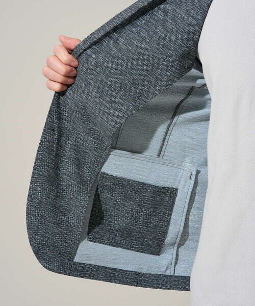 a.v.v / アー・ヴェ・ヴェ セットアップ | 【イージーケア/洗濯機で洗える/速乾/毛玉になりにくい/ストレッチ】サッカーハニカムプリントスマートジャケット | 詳細18