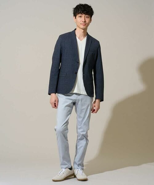 a.v.v / アー・ヴェ・ヴェ セットアップ | 【イージーケア/洗濯機で洗える/速乾/毛玉になりにくい/ストレッチ】サッカーハニカムプリントスマートジャケット | 詳細4