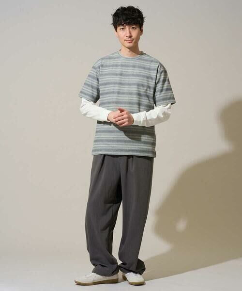 a.v.v / アー・ヴェ・ヴェ カットソー | 【イージーケア/洗濯機で洗える】ワッフルランダムボーダーカットソー | 詳細10