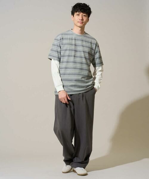 a.v.v / アー・ヴェ・ヴェ カットソー | 【イージーケア/洗濯機で洗える】ワッフルランダムボーダーカットソー | 詳細13