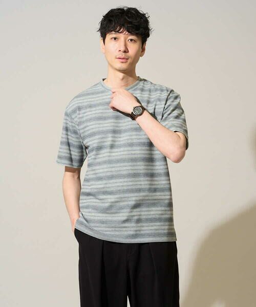 a.v.v / アー・ヴェ・ヴェ カットソー | 【イージーケア/洗濯機で洗える】ワッフルランダムボーダーカットソー | 詳細15