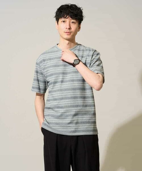 a.v.v / アー・ヴェ・ヴェ カットソー | 【イージーケア/洗濯機で洗える】ワッフルランダムボーダーカットソー | 詳細16