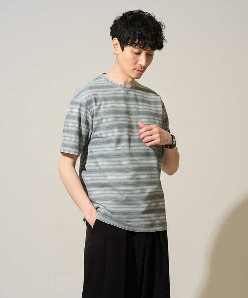 a.v.v / アー・ヴェ・ヴェ カットソー | 【イージーケア/洗濯機で洗える】ワッフルランダムボーダーカットソー | 詳細17