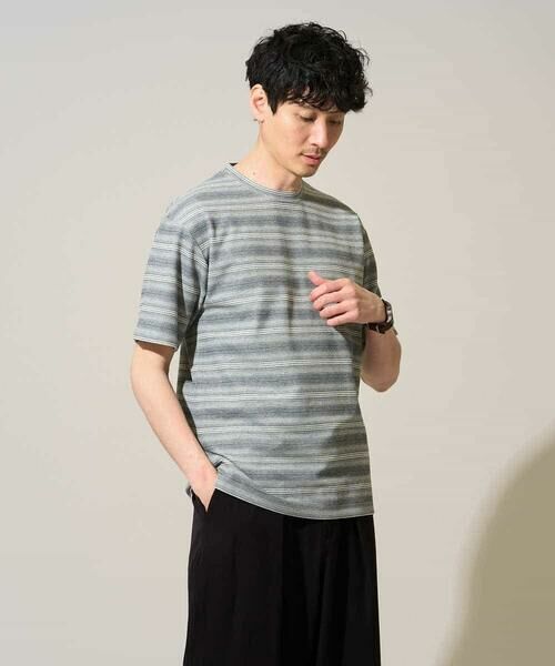 a.v.v / アー・ヴェ・ヴェ カットソー | 【イージーケア/洗濯機で洗える】ワッフルランダムボーダーカットソー | 詳細18