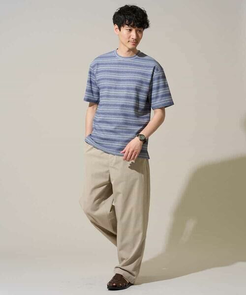 a.v.v / アー・ヴェ・ヴェ カットソー | 【イージーケア/洗濯機で洗える】ワッフルランダムボーダーカットソー | 詳細4