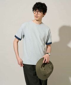 a.v.v / アー・ヴェ・ヴェ カットソー | 【イージーケア/洗濯機で洗える/接触冷感】ヘリンボーンストレッチダブルフェイスカットソー