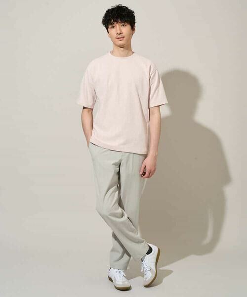 a.v.v / アー・ヴェ・ヴェ カットソー | 【イージーケア/洗濯機で洗える/接触冷感】ヘリンボーンストレッチダブルフェイスカットソー | 詳細1