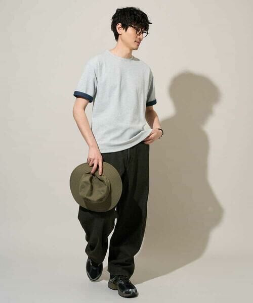 a.v.v / アー・ヴェ・ヴェ カットソー | 【イージーケア/洗濯機で洗える/接触冷感】ヘリンボーンストレッチダブルフェイスカットソー | 詳細11