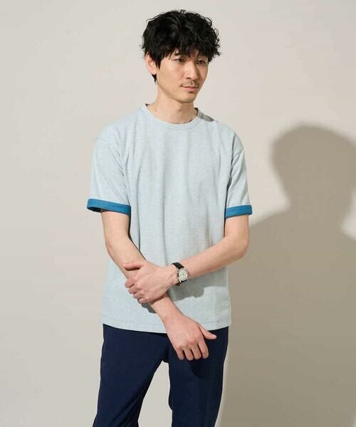 a.v.v / アー・ヴェ・ヴェ カットソー | 【イージーケア/洗濯機で洗える/接触冷感】ヘリンボーンストレッチダブルフェイスカットソー | 詳細17