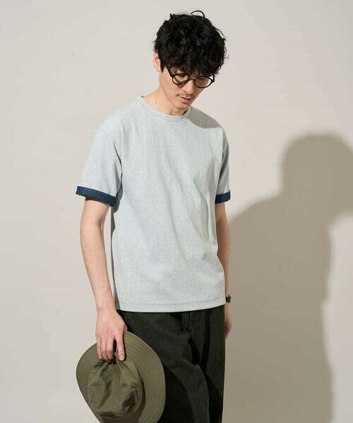 a.v.v / アー・ヴェ・ヴェ カットソー | 【イージーケア/洗濯機で洗える/接触冷感】ヘリンボーンストレッチダブルフェイスカットソー | 詳細18