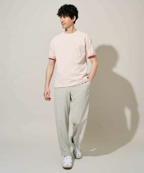 a.v.v / アー・ヴェ・ヴェ カットソー | 【イージーケア/洗濯機で洗える/接触冷感】ヘリンボーンストレッチダブルフェイスカットソー | 詳細3