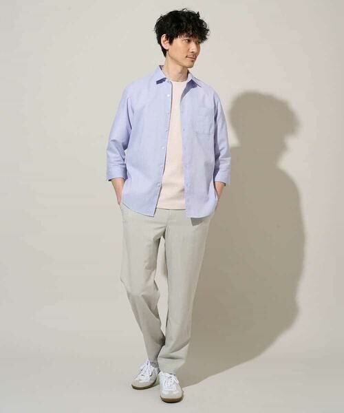 a.v.v / アー・ヴェ・ヴェ カットソー | 【イージーケア/洗濯機で洗える/接触冷感】ヘリンボーンストレッチダブルフェイスカットソー | 詳細4