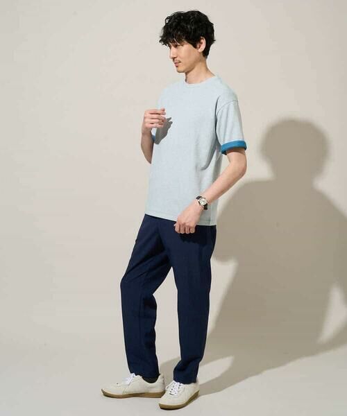 a.v.v / アー・ヴェ・ヴェ カットソー | 【イージーケア/洗濯機で洗える/接触冷感】ヘリンボーンストレッチダブルフェイスカットソー | 詳細8