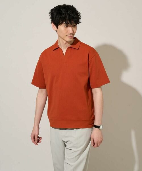 a.v.v / アー・ヴェ・ヴェ カットソー | 【イージーケア/洗濯機で洗える/接触冷感/毛玉になりにくい】ダブルフェイスワイドシルエットスキッパーポロ | 詳細13