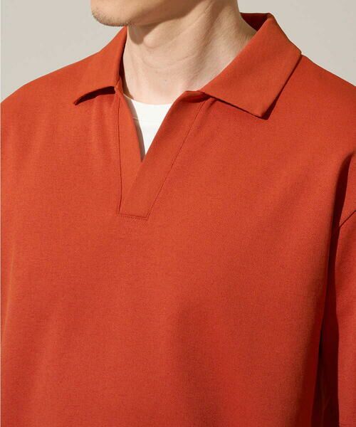 a.v.v / アー・ヴェ・ヴェ カットソー | 【イージーケア/洗濯機で洗える/接触冷感/毛玉になりにくい】ダブルフェイスワイドシルエットスキッパーポロ | 詳細16