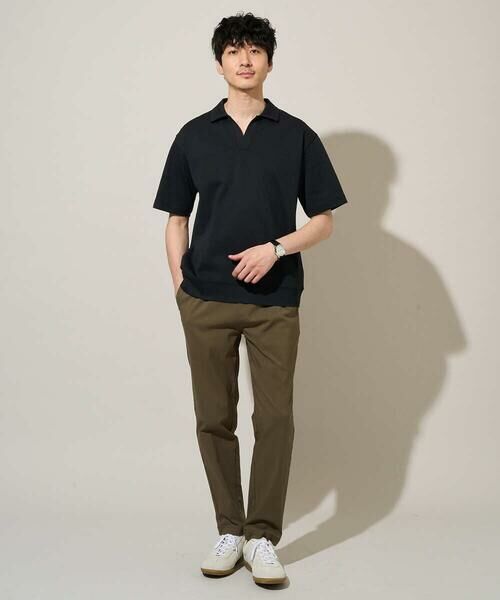 a.v.v / アー・ヴェ・ヴェ カットソー | 【イージーケア/洗濯機で洗える/接触冷感/毛玉になりにくい】ダブルフェイスワイドシルエットスキッパーポロ | 詳細4