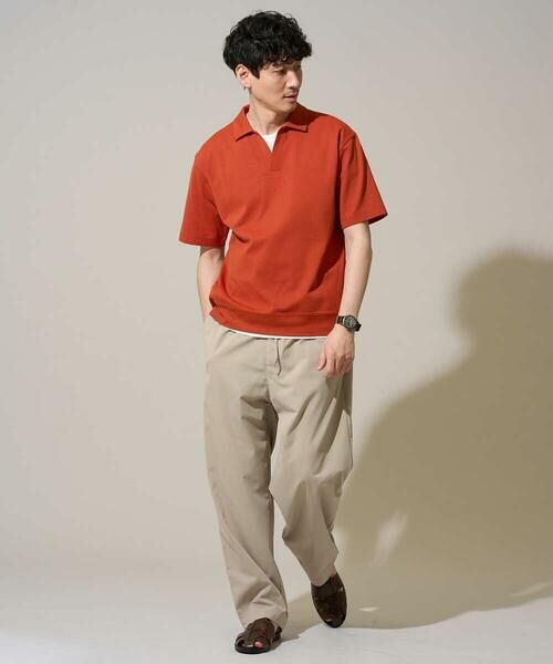 a.v.v / アー・ヴェ・ヴェ カットソー | 【イージーケア/洗濯機で洗える/接触冷感/毛玉になりにくい】ダブルフェイスワイドシルエットスキッパーポロ | 詳細5