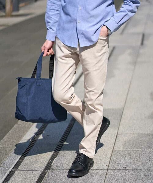 a.v.v / アー・ヴェ・ヴェ チノ・ワークパンツ | 【イージーケア/洗濯機で洗える/接触冷感/ストレッチ/シワになりにくい/毛玉になりにくい】ヘリンボーンストレッチ5ポケットパンツ(ベージュ)