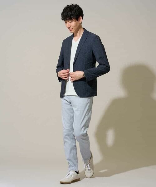 a.v.v / アー・ヴェ・ヴェ チノ・ワークパンツ | 【イージーケア/洗濯機で洗える/接触冷感/ストレッチ/シワになりにくい/毛玉になりにくい】ヘリンボーンストレッチ5ポケットパンツ | 詳細2