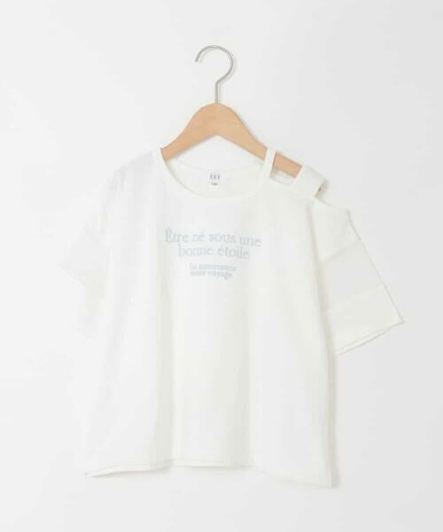a.v.v / アー・ヴェ・ヴェ カットソー | [120-160]アシメ肩シアーTシャツ | 詳細29