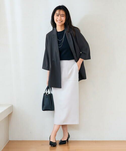 a.v.v / アー・ヴェ・ヴェ ロング・マキシ丈スカート | 【洗える】ストレッチナロースカート | 詳細1