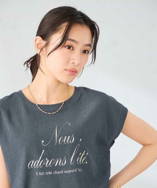 a.v.v / アー・ヴェ・ヴェ カットソー | 楊柳プリントTシャツ | 詳細15