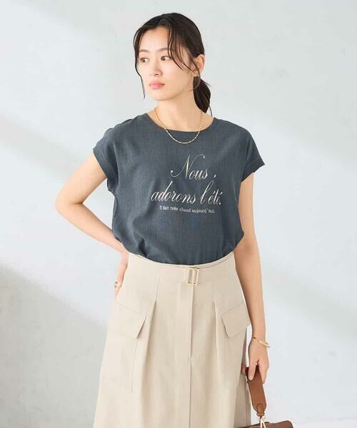 a.v.v / アー・ヴェ・ヴェ カットソー | 楊柳プリントTシャツ | 詳細8