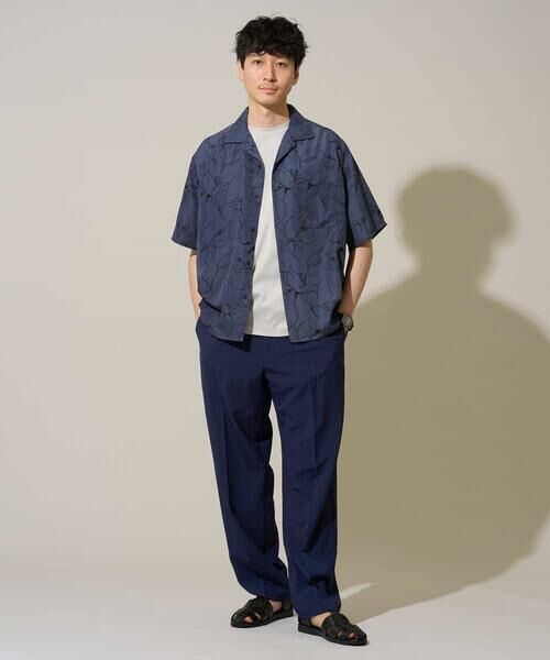 a.v.v / アー・ヴェ・ヴェ シャツ・ブラウス | 【イージーケア/洗濯機で洗える/速乾/接触冷感/毛玉になりにくい】センガプリントゴブソテオープンカラーシャツ | 詳細1