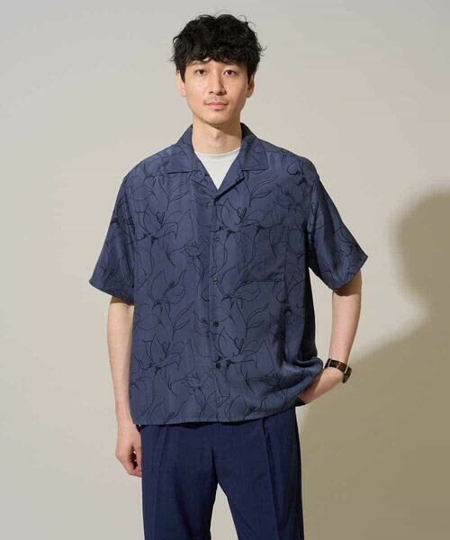 a.v.v / アー・ヴェ・ヴェ シャツ・ブラウス | 【イージーケア/洗濯機で洗える/速乾/接触冷感/毛玉になりにくい】センガプリントゴブソテオープンカラーシャツ | 詳細12