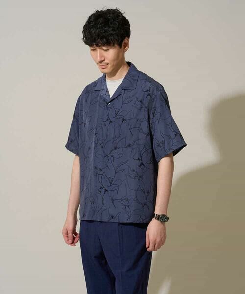 a.v.v / アー・ヴェ・ヴェ シャツ・ブラウス | 【イージーケア/洗濯機で洗える/速乾/接触冷感/毛玉になりにくい】センガプリントゴブソテオープンカラーシャツ | 詳細14