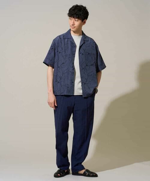 a.v.v / アー・ヴェ・ヴェ シャツ・ブラウス | 【イージーケア/洗濯機で洗える/速乾/接触冷感/毛玉になりにくい】センガプリントゴブソテオープンカラーシャツ | 詳細2