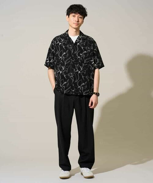 a.v.v / アー・ヴェ・ヴェ シャツ・ブラウス | 【イージーケア/洗濯機で洗える/速乾/接触冷感/毛玉になりにくい】センガプリントゴブソテオープンカラーシャツ | 詳細6