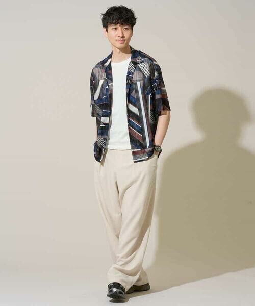 a.v.v / アー・ヴェ・ヴェ シャツ・ブラウス | 【洗濯機で洗える】ビッグキカゴブソデオープンカラーシャツ | 詳細1