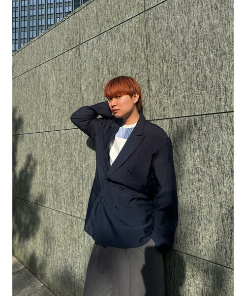 a.v.v / アー・ヴェ・ヴェ セットアップ | 【洗濯機で洗える】シアーダブルブレストジャケット | 詳細3