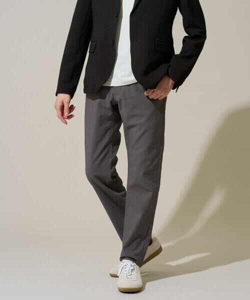 a.v.v / アー・ヴェ・ヴェ チノ・ワークパンツ | 【イージーケア/洗濯機で洗える/軽撥水/接触冷感/速乾/ストレッチ/毛玉になりにくい】ストレッチコードレーン5PKアンクルパンツ(ダークグレー)