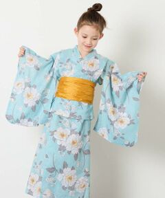 [120-130]【WEB限定/2点セット/綿100％】簡単に着られるワンピース浴衣・兵児帯