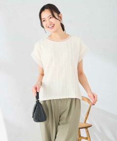 a.v.v / アー・ヴェ・ヴェ カットソー | 縦柄ジャガードトップス